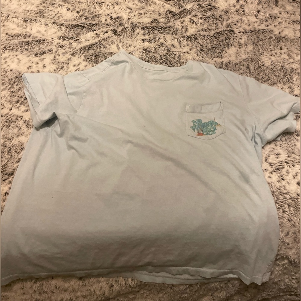 Vintage light blue beach club tee